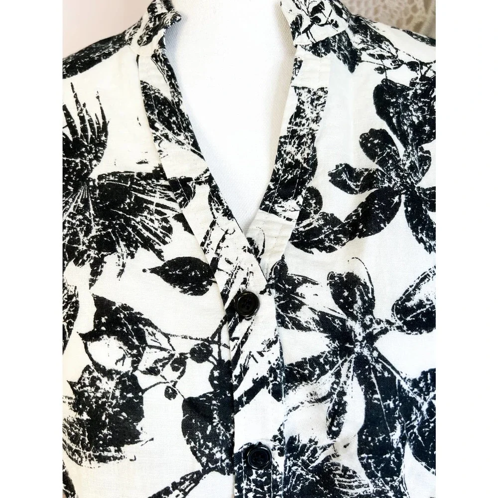 Harve Benard Linen Button Up Shirt Size L EUC - Picture 2 of 6